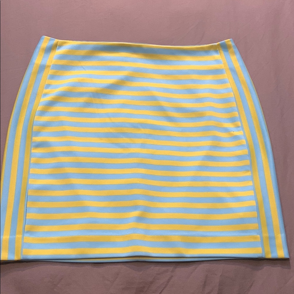 MICHAEL KORS Striped Yellow and Blue Women's Skirt